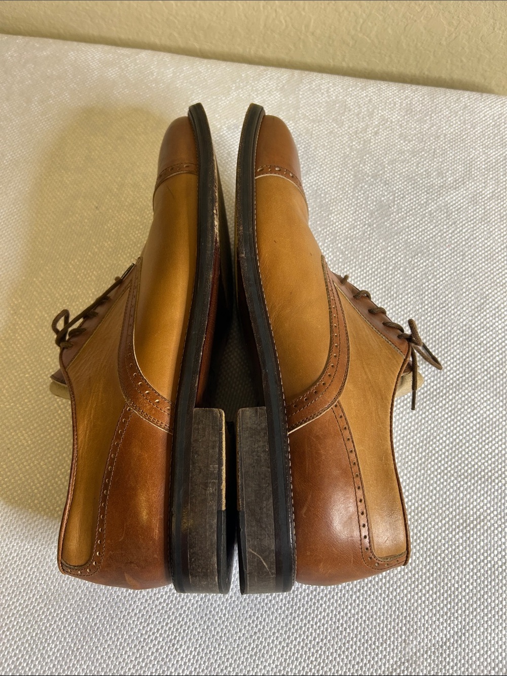 Johnston & Murphy Cellini Two Tone Oxford Shoe Size 10.5 M - Picture 8 of 12
